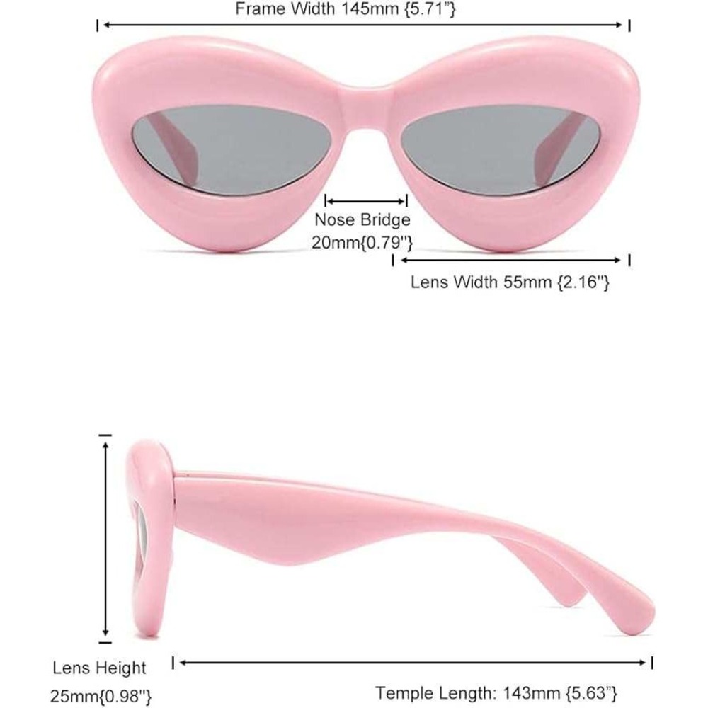 Pink‎ Sunglasses Women Fashion Designer Candy Color Luxury Beach Festival  Party - Picture 7 of 7